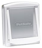 PetSafe Staywell Haustiertüre Original mit 2 Verschlussoptionen, Für Katzen und Hund bis zu 7 kg geeignet, Größe S, Weiß